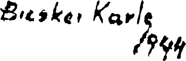 Bicskei Karle János szignója