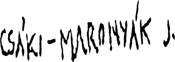 Csáki-Maronyák József szignója